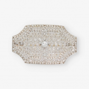Broche vintage de oro 18kt. con diamantes | Comprar broches de segunda mano