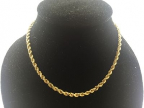Cadena cordón de oro amarillo de 18 kt | Comprar cadenas de oro de segunda mano