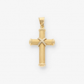 Colgante cruz en oro 18kt | Comprar colgantes de segunda mano