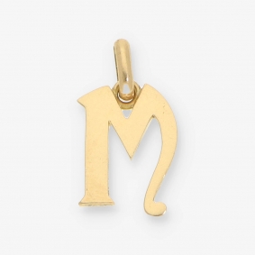 Colgante oro 18kt letra M | Comprar colgantes de segunda mano