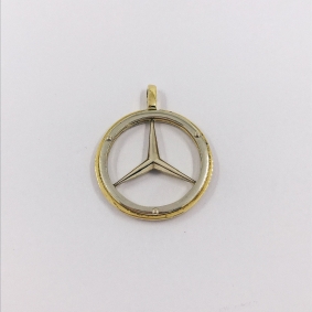 Colgante oro bicolor con el símbolo de Mercedes-Benz | Comprar colgantes de segunda mano