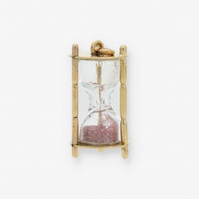 Colgante reloj de arena en oro 18kt | Comprar colgantes de segunda mano
