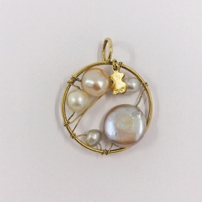 Colgante Tous en oro 18kt con perlas | Comprar colgantes de segunda mano