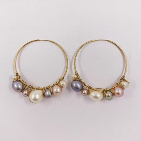 Pendientes Tous en oro 18 con perlas | Comprar joyas y relojes Tous de segunda mano | Comprar pendientes de segunda mano