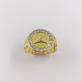 Sello con el símbolo de Mercedes-Benz en oro 18kt | Comprar anillos de segunda mano