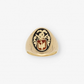 sello heraldico en oro 18kt | Comprar anillos de segunda mano