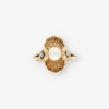 Anillo vintage en oro 18kt con Diamantes y perla