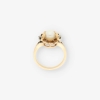 Anillo vintage en oro 18kt con Diamantes y perla