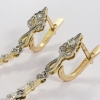 Pendientes vintage en oro bicolor 18kt con diamantes